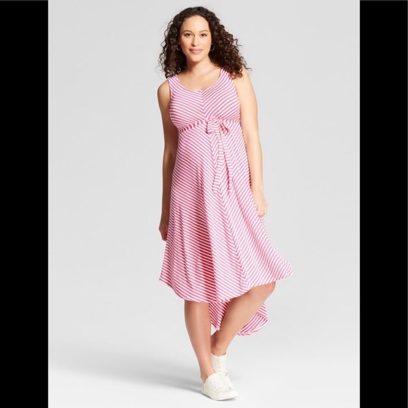 Isabel Maternity by Ingrid & Isabel Dresses & Skirts - Isabel Maternity Sleeveless Pink Striped Dress